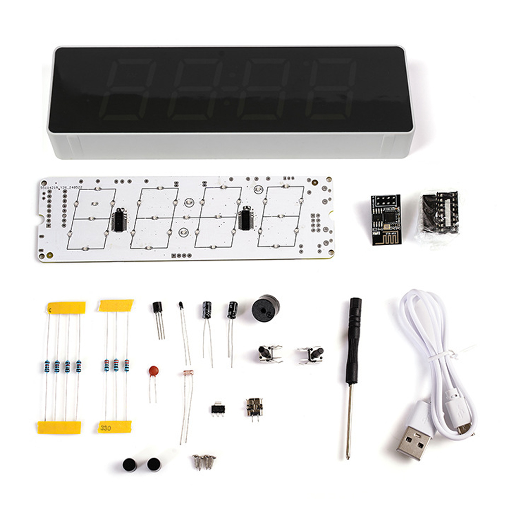 Home Automation Diy - Colorido WiFi Kit Relógio Eletrônico Inteligente,