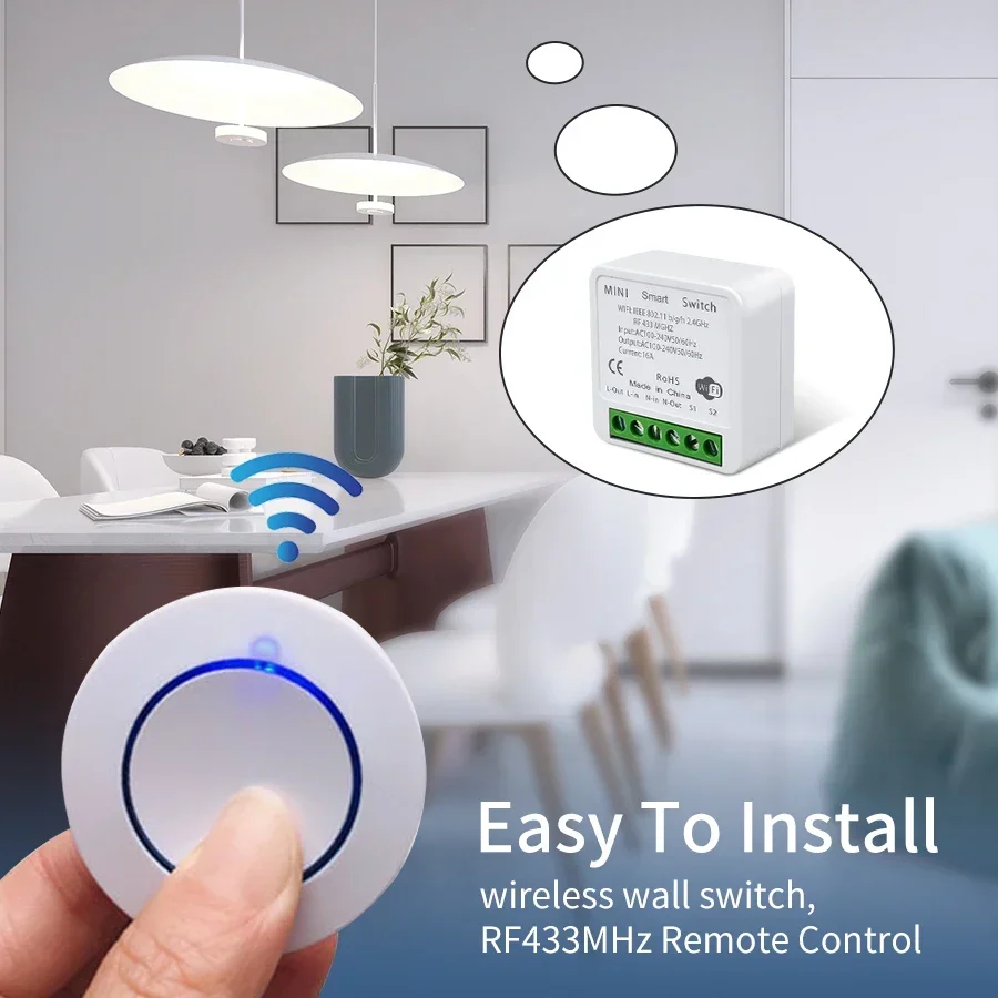 Sonoff Basic Switch - Tuya wifi interruptor inteligente 16a rf433mhz