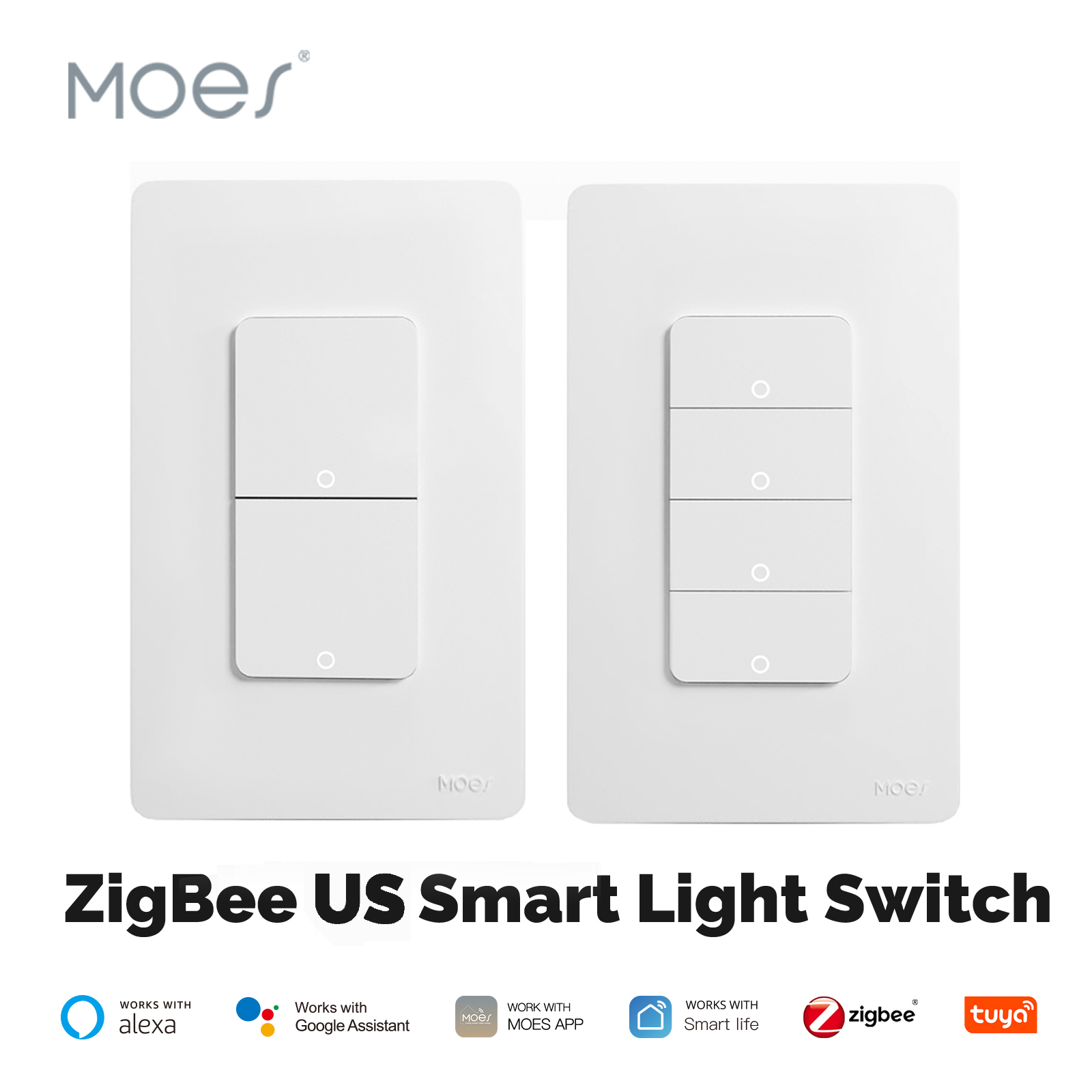 Home Automation Diy - Moes tuya zigbee interruptor de luz