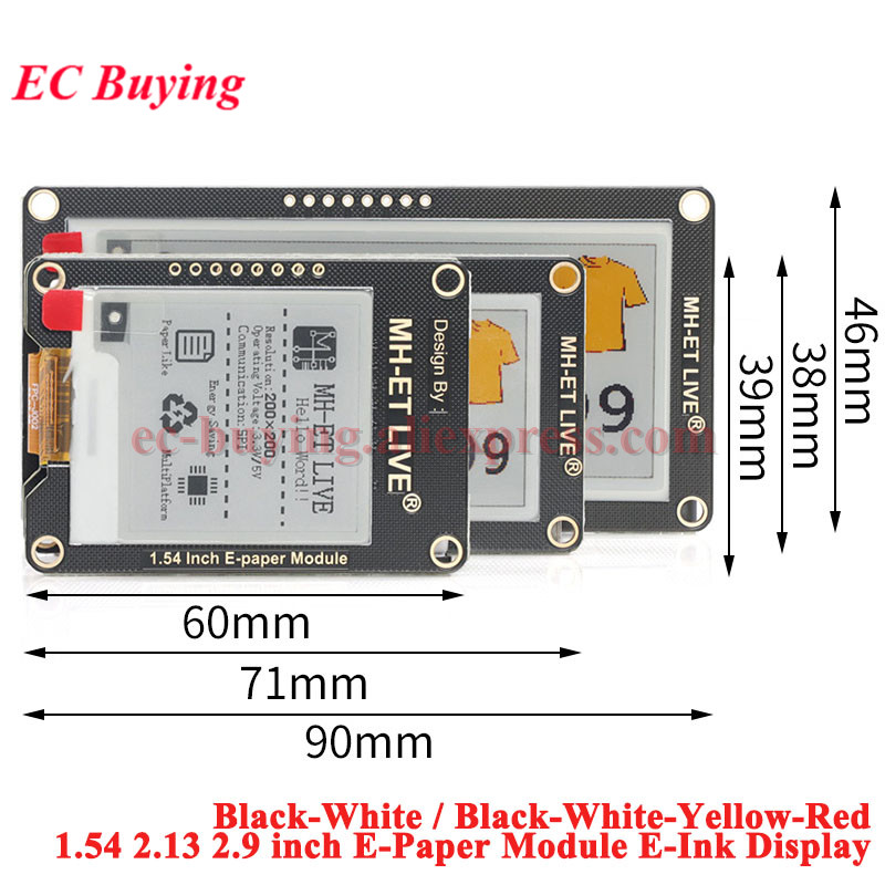 Módulo de E-paper/E-Ink de 1.5 - Display Epaper 2.9 avaliação e preço