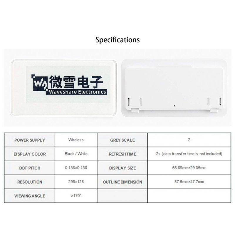 Novo 2.9 Polegada sem fio nfc- - Display Epaper 2.9 avaliação e preço